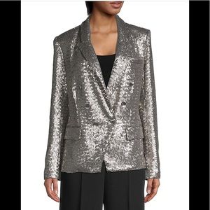 2X “HOST PICK” L’Agence Kenzie Sequined Double Breasted Blazer